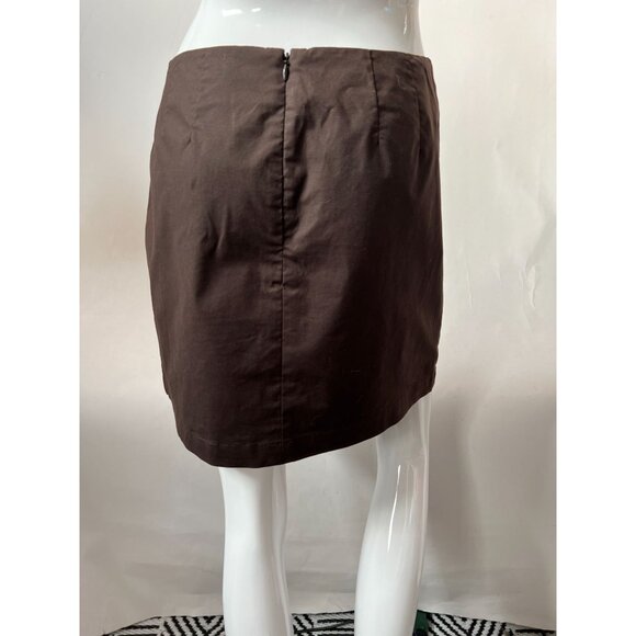 Gap Stretch Chocolate Brown Pencil Skirt With Back Zipper Closure - Picture 14 of 14